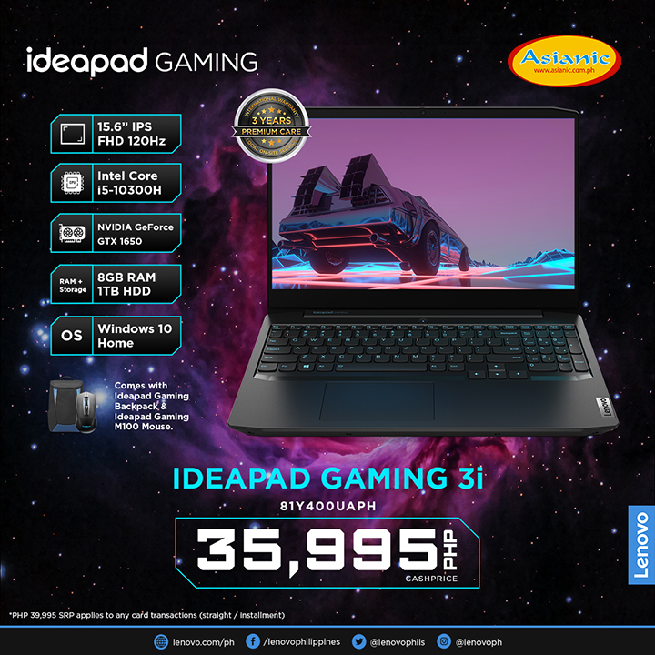 Lenovo IdeaPad Gaming 3i 15IMH05 81Y400UAPH | Asianic Distributors Inc.  Philippines