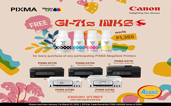 HAVE A FRESH START THIS 2025 WITH CANON MEGATANK PRINTERS PROMO OFFERS