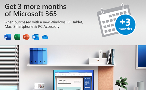 Get 3 More Months of Microsoft 365