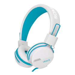 Sonic Gear Vibra 5 Long Wear Comfort & Deep Bass Stereo Headset (White/Blue)