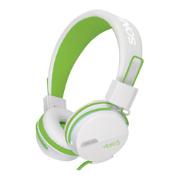 Sonic Gear Vibra 5 Long Wear Comfort & Deep Bass Stereo Headset (White/Green)