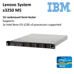 Lenovo System x3250 M5 1u8600SAS  Mid to High Level Server