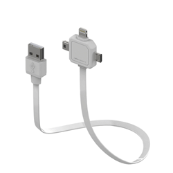 Allocacoc Power 3-in-1 USB Cable (White)