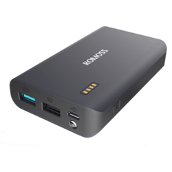 Romoss Sense X 10,000mAh Quick Charge Dual Output Power Bank with LED Torch (Black)