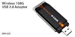 D-Link DWA-120 Wireless USB 108Mbpls Adapter