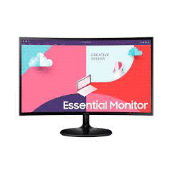 Samsung 27 FHD 75HZ ( LS27C360EAEXXP) Essential Curved Monitor (Black)