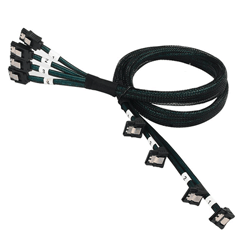 Orico CPD-7P6G-BW904S Dual channel SATA3 data cable with net packet, 4 cables, 4 Straight to 4 L-type, Flat cable
