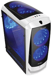 Armaggeddon M1Z Superior Micro ATX Gaming Case with 2x12CM LED Fan(White)