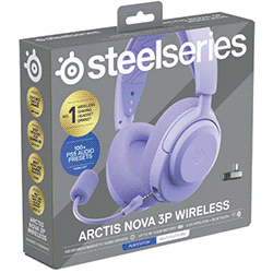 Steelseries Arctis Nova 3PW Wireless Multi-Platform Gaming Headset Lavender (61692)