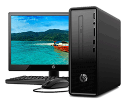 HP Slimline 290-p0046d Desktop Tower Intel® Core® i3 8th Gen w/ 20kd 19.5-inch Monitor
