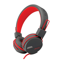 Sonic Gear Vibra 5 Long Wear Comfort & Deep Bass Stereo Headset ( Grey/Red)