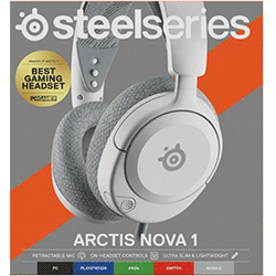 Steelseries Arctis Nova 1 Gaming Headset (White) (PN61607)