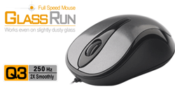 A4Tech Q3-350 60CM GlassRun Full Speed Mini Laptop Mouse