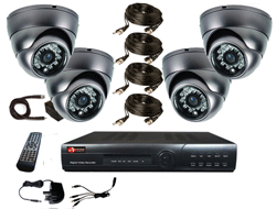 Across SVR-7504D H264 4 Channel 4 Camera Survellance System