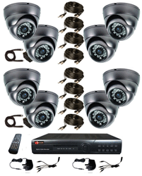 Across SVR-7508D H264 8 Channel 8 Camera Survellance System