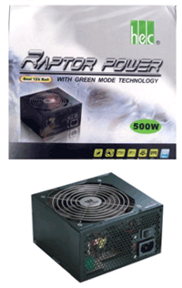 HEC Raptor 500W Geen ATX Power Supply
