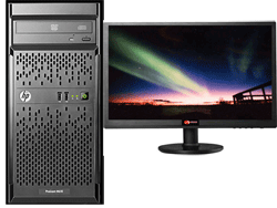 HP Proliant ML10 G2130 Tower Server with Monitor