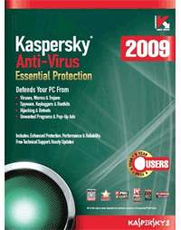 Kaspersky Anti Virus 2009 (1 User 1 Year Subscription)