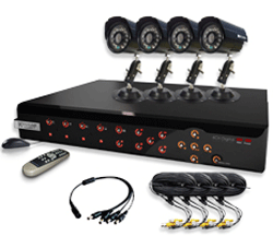 KGuard SHA104-V2-H02 4 Channel with 4 CCD 12 LED Camera Combo Kit
