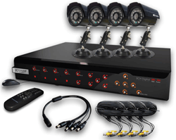 KGuard SHA108-V2-H02 8 Channel with 4 LED Camera Combo Kit
