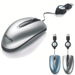 Philips SPM1702SB USB Retractable Mini Mouse