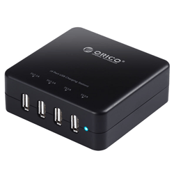 Orico DCE-4U Intelligent 4 Port USB Wall Traveling Charging Hub ( Black )