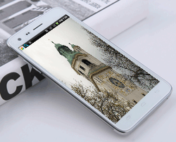 Across GM-9145-E05 Quad Core Dual Sim 5.0in 3G SmartPhone ( White )