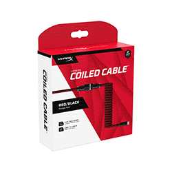 Hyper X USB-C Coiled Cable Red-Black (6J677AA) (Red Black)