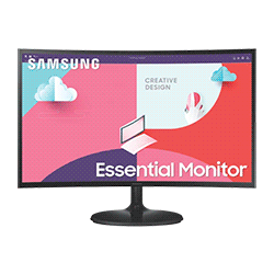 Samsung 24 FHD 75Hz (LS24C360EAEXXP) Essential Curved Monitor (Black)