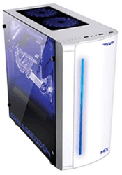 Armaggeddon M1X Excellent Micro ATX Gaming Case with 2x12cm LED Fan  (White)